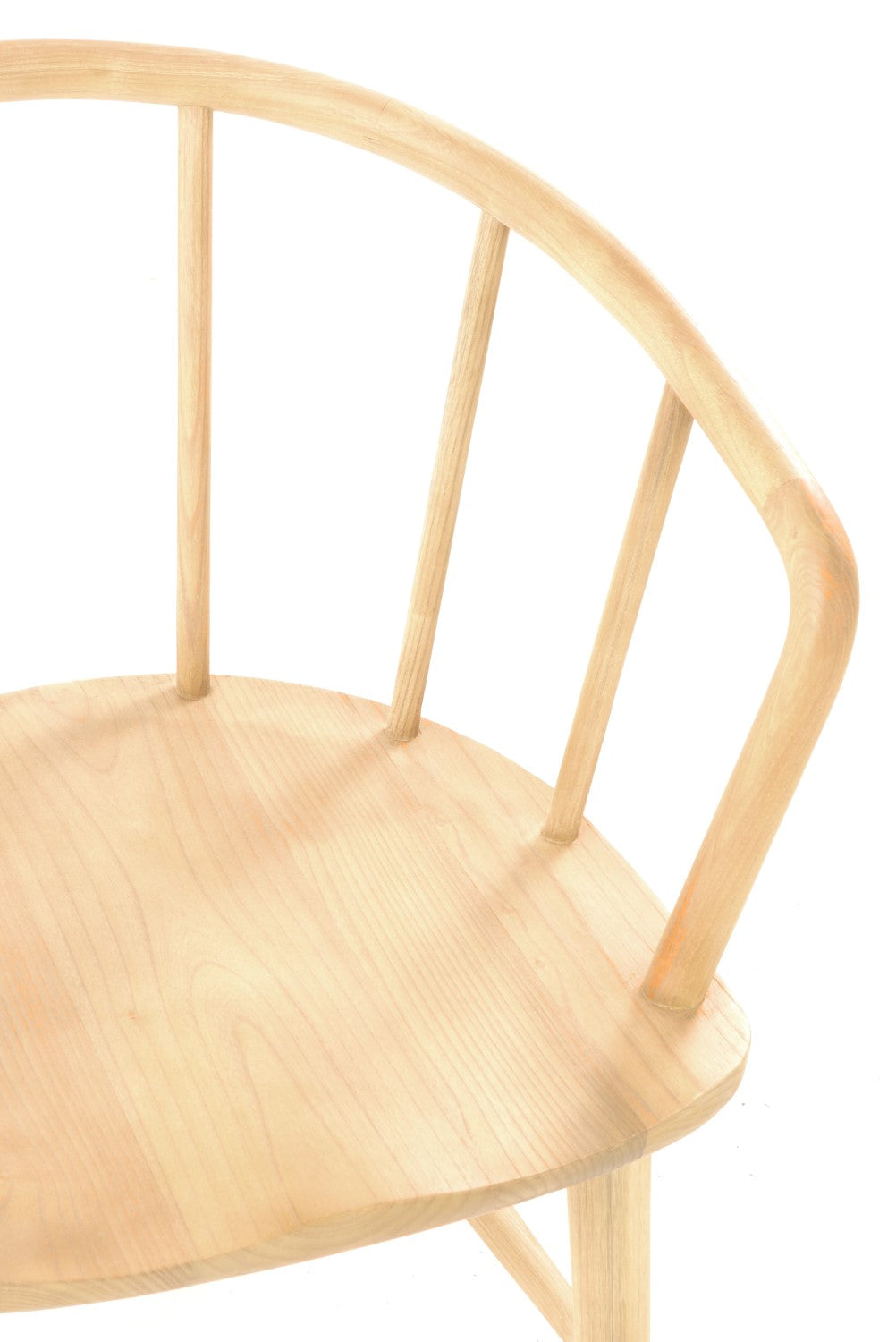 Scandi Natural Wood Curved Stick Back Dining Chair - Home Furniture Interiors