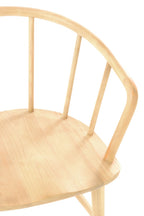 Scandi Natural Wood Curved Stick Back Dining Chair - Home Furniture Interiors