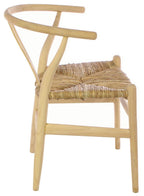 Wood and Weave Wraparound Dining Chair with Rush Seat - Home Furniture Interiors