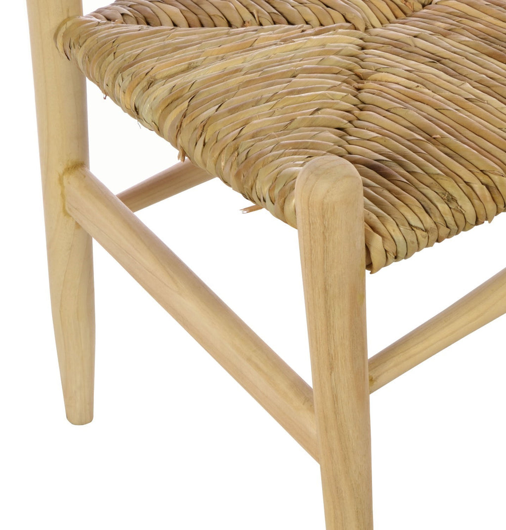 Wood and Weave Wraparound Dining Chair with Rush Seat - Home Furniture Interiors
