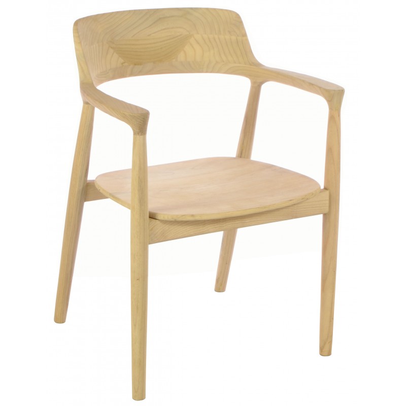 Natural Light Wood Armchair