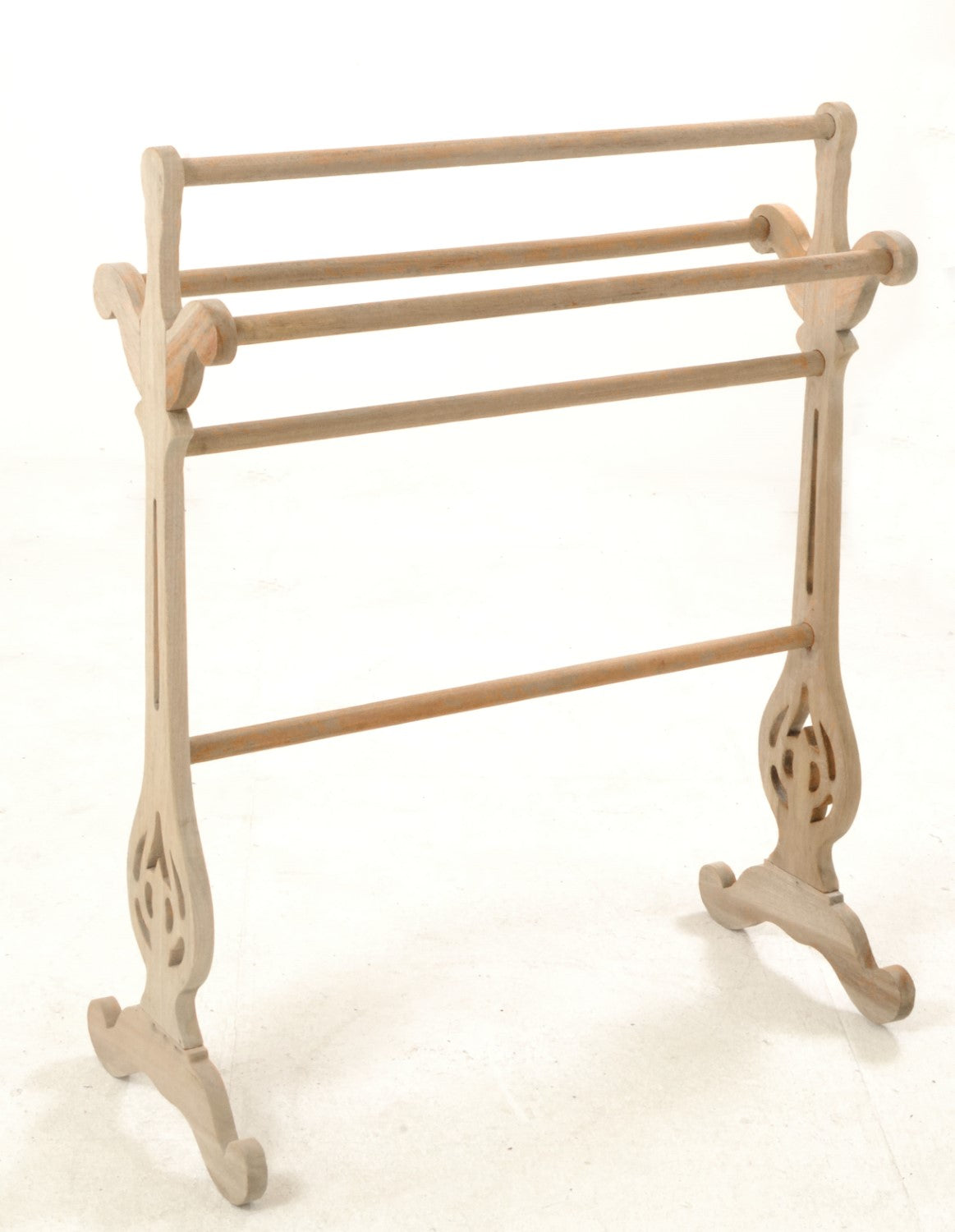 Vintage Mahogany Wood Handcrafted Decorative Towel Rail - Home Furniture Interiors