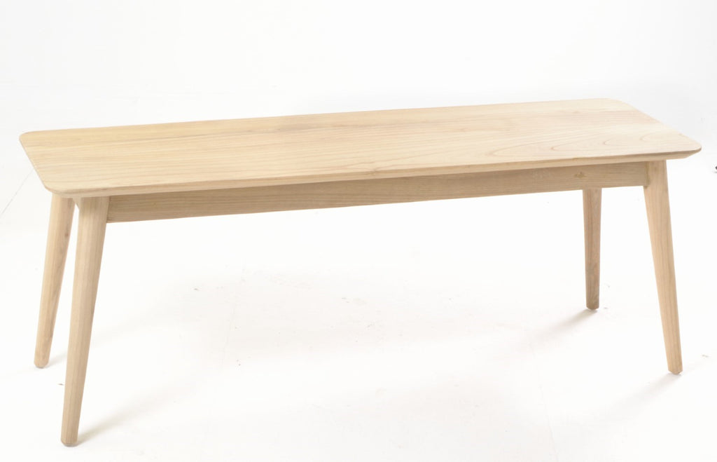Modern Solid Wood Rectangular Scandinavian Bench 120cm