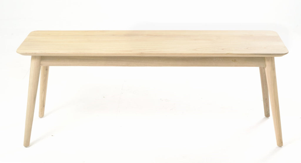 Modern Solid Wood Rectangular Scandinavian Bench 120cm - Home Furniture Interiors