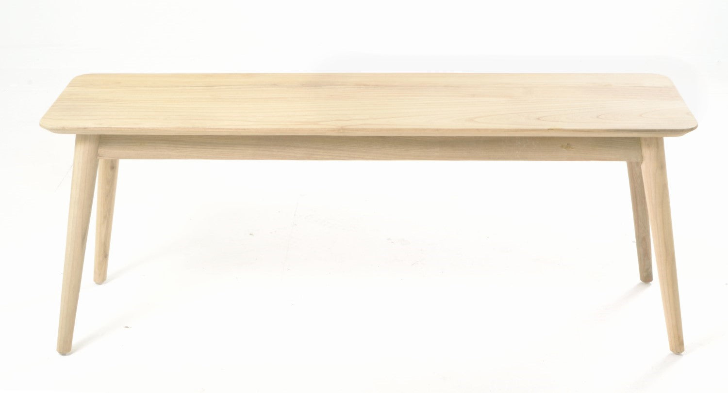 Modern Solid Wood Rectangular Scandinavian Bench 120cm - Home Furniture Interiors