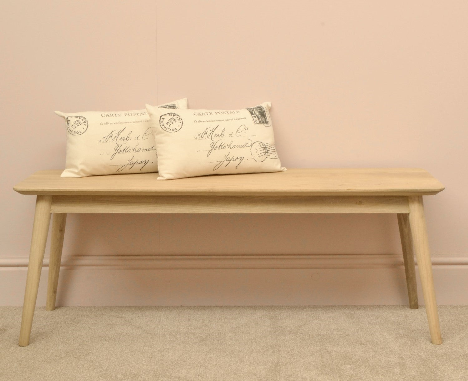 Modern Solid Wood Rectangular Scandinavian Bench 120cm - Home Furniture Interiors