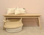 Modern Solid Wood Rectangular Scandinavian Bench 120cm - Home Furniture Interiors
