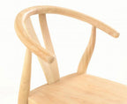 Modern Solid Wood Curved Back Short Bar Stool with Spindle Legs - Home Furniture Interiors