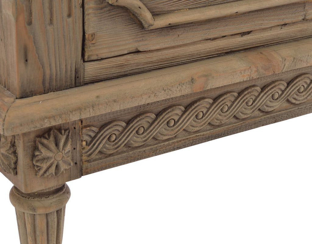 Vintage Mahogany Wood Ornate Carved Chest of 3 Drawers - Home Furniture Interiors