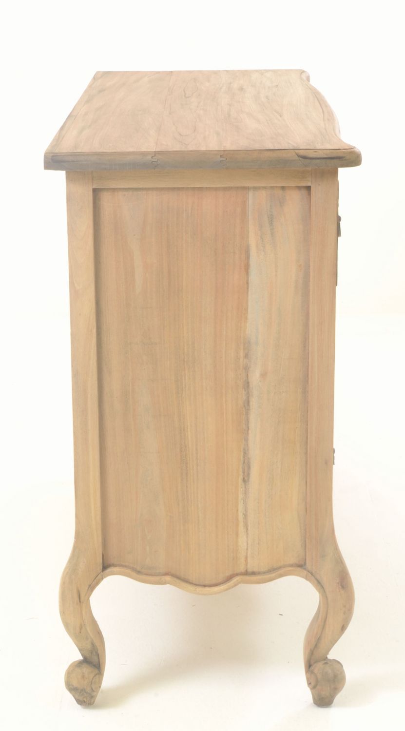 Vintage Mahogany Aged Finish 3 Drawer Chest with Curved Legs - Home Furniture Interiors