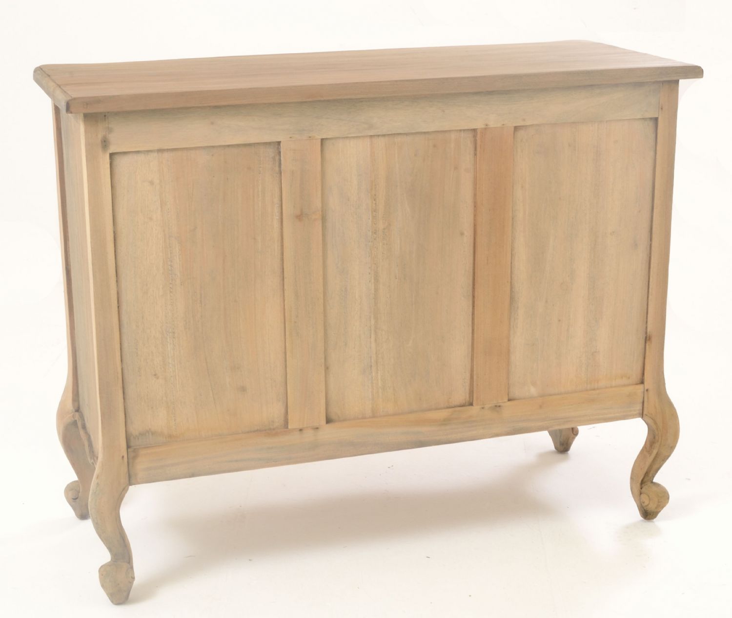 Vintage Mahogany Aged Finish 3 Drawer Chest with Curved Legs - Home Furniture Interiors
