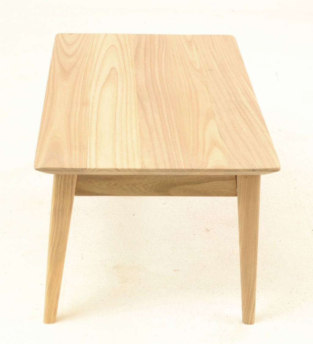 Modern Solid Wood Rectangular Coffee Table with Spindle Legs - Home Furniture Interiors