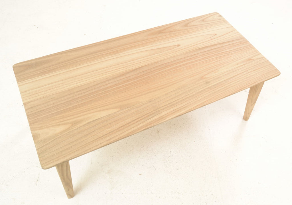 Modern Solid Wood Rectangular Coffee Table with Spindle Legs - Home Furniture Interiors