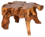 Natural Teak Wood 60cm Coffee Table Rustic Tree Root Design - Home Furniture Interiors