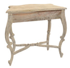 Rustic Carved Mahogany Wood Cream Ornate Console Table - Home Furniture Interiors
