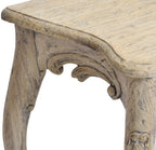 Rustic Carved Mahogany Wood Cream Ornate Console Table - Home Furniture Interiors