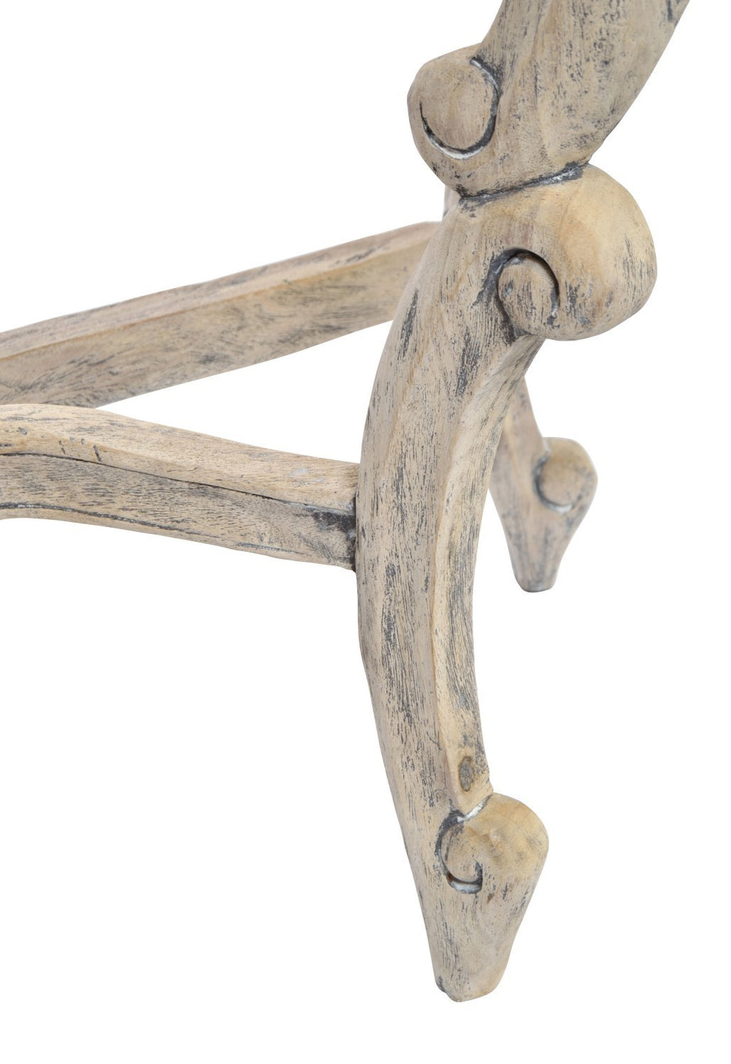 Rustic Carved Mahogany Wood Cream Ornate Console Table - Home Furniture Interiors