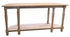 Traditional Mahogany Wood Large Console Table with Turned Pillar Legs - Home Furniture Interiors