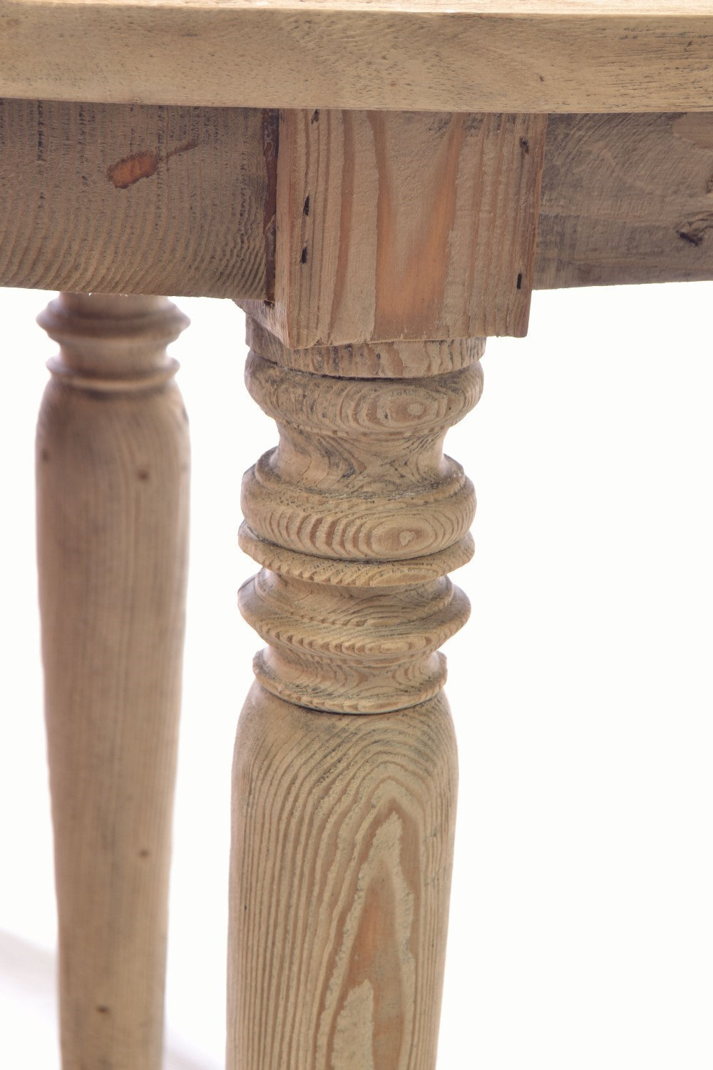 Traditional Mahogany Wood Large Console Table with Turned Pillar Legs - Home Furniture Interiors