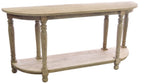 Traditional Mahogany Wood Large Console Table with Turned Pillar Legs - Home Furniture Interiors