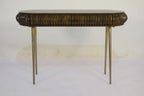 Traditional Mango Wood Capsule Design 2 Drawer Console Table