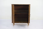 Traditional Mango Wood 2 Door Chip Carved Storage Cabinet with Brass Legs - Home Furniture Interiors