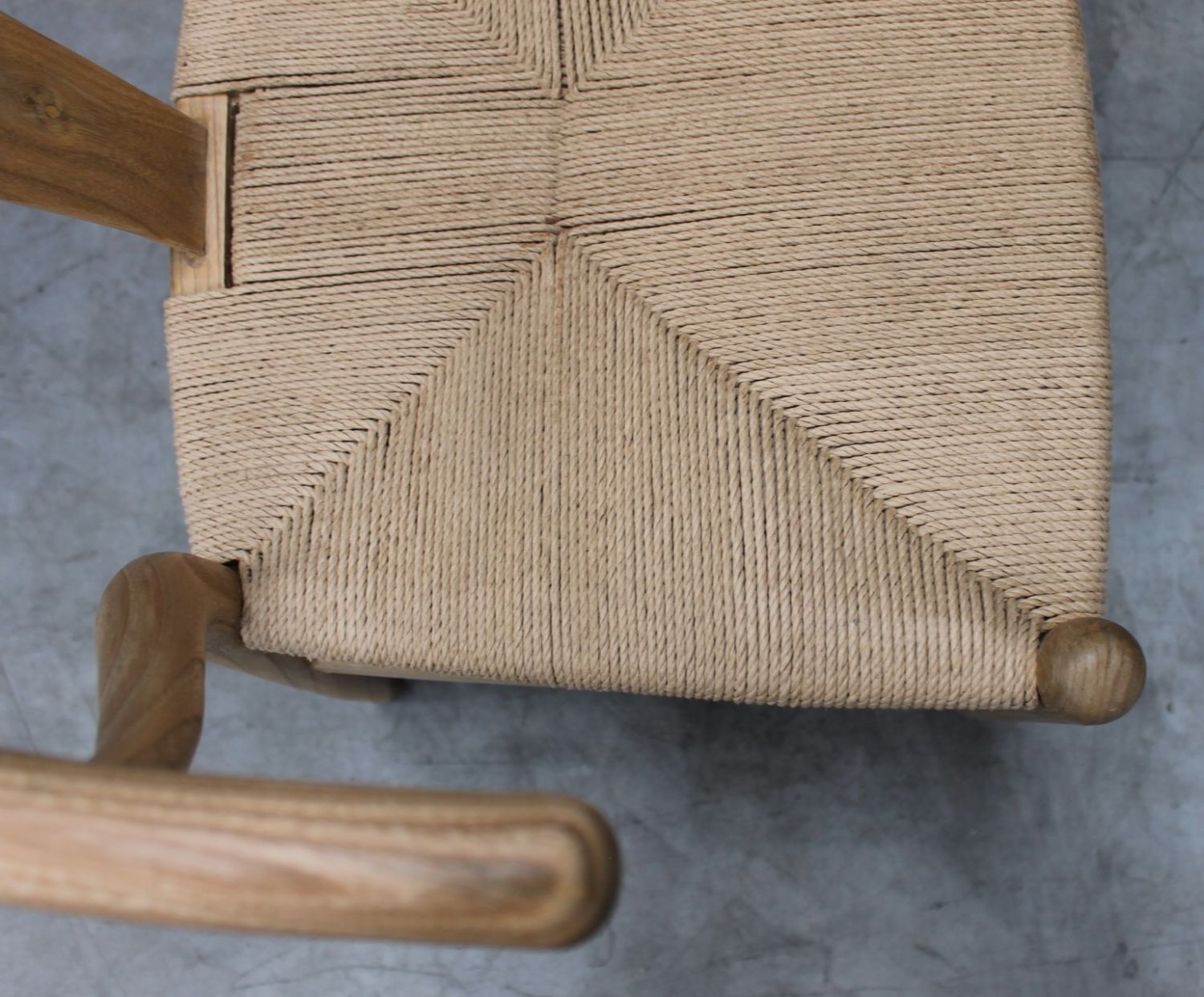 Classic Natural Solid Wood Wishbone Dining Chair with Loom Seat - Home Furniture Interiors