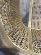 Modern Natural Teak Handwoven Rattan Tub Dining Chair - Home Furniture Interiors