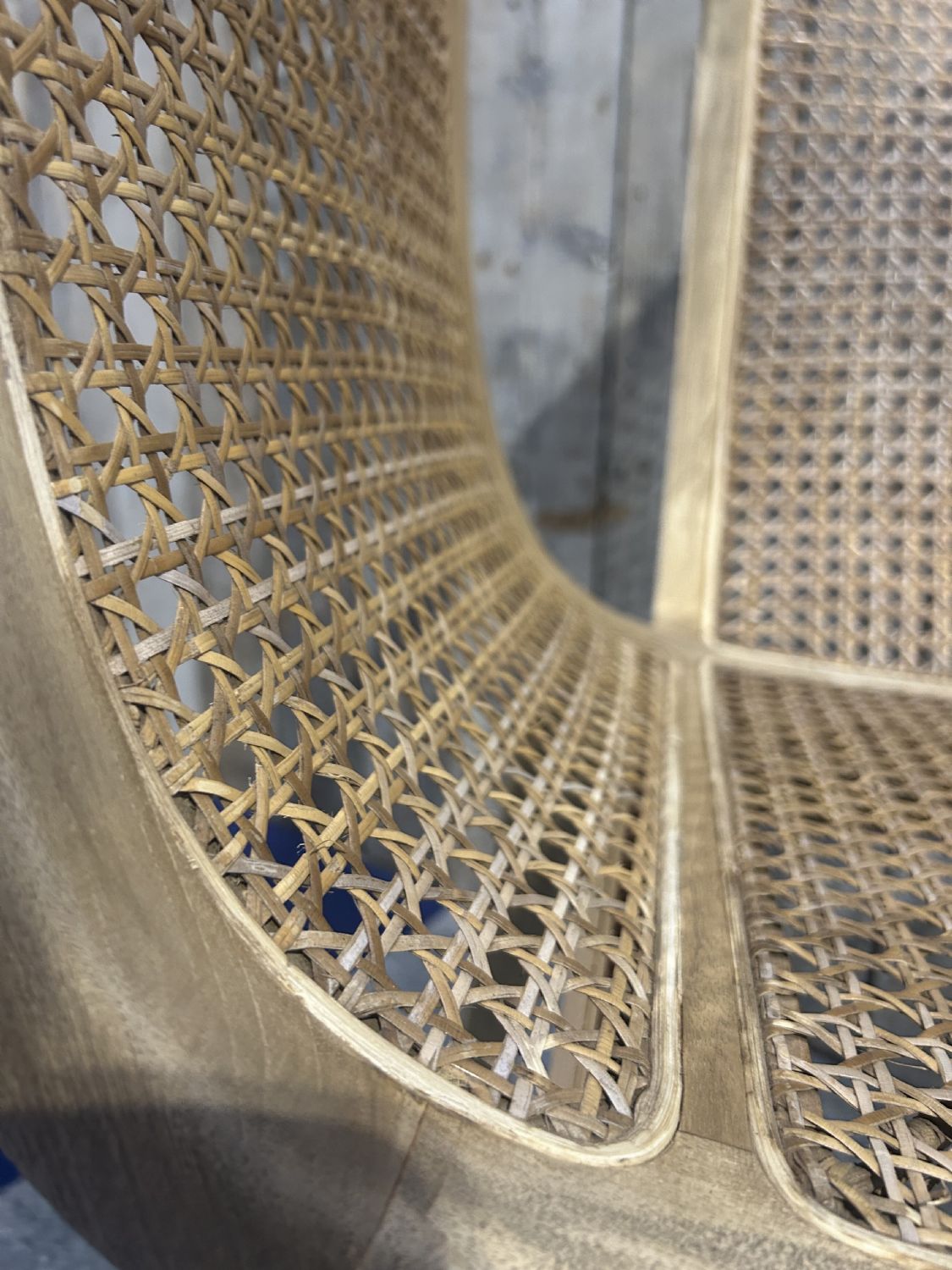 Modern Natural Teak Handwoven Rattan Tub Dining Chair - Home Furniture Interiors