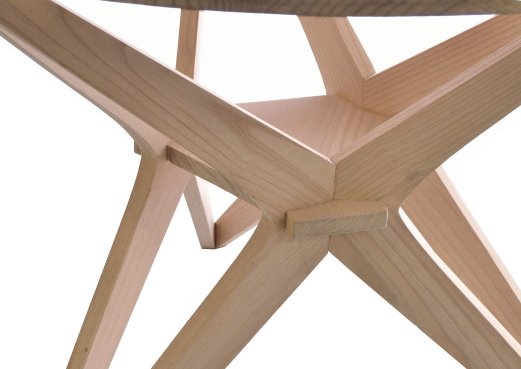 Light Wood Large Round Dining Table 100cm Diameter - Home Furniture Interiors