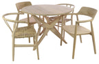 Light Wood Large Round Dining Table 100cm Diameter - Home Furniture Interiors