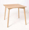 Modern Oak Veneer Square Dining Table with Tapered Legs 80cm