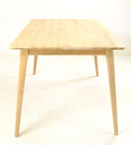 Modern Solid Wood 160cm Rectangular 6 Seater Dining Table with Tapered Legs - Home Furniture Interiors