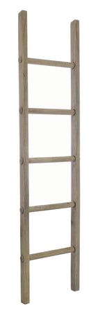 Vintage Style Rustic Hardwood Tall Display Ladder 185cm
