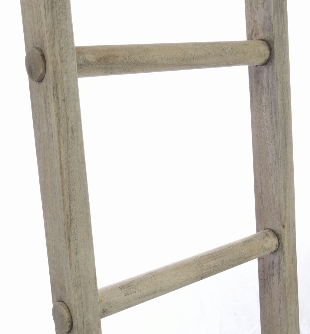 Vintage Style Rustic Hardwood Tall Display Ladder 185cm - Home Furniture Interiors