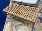 Natural Teak Slatted Top Large Garden Coffee Table