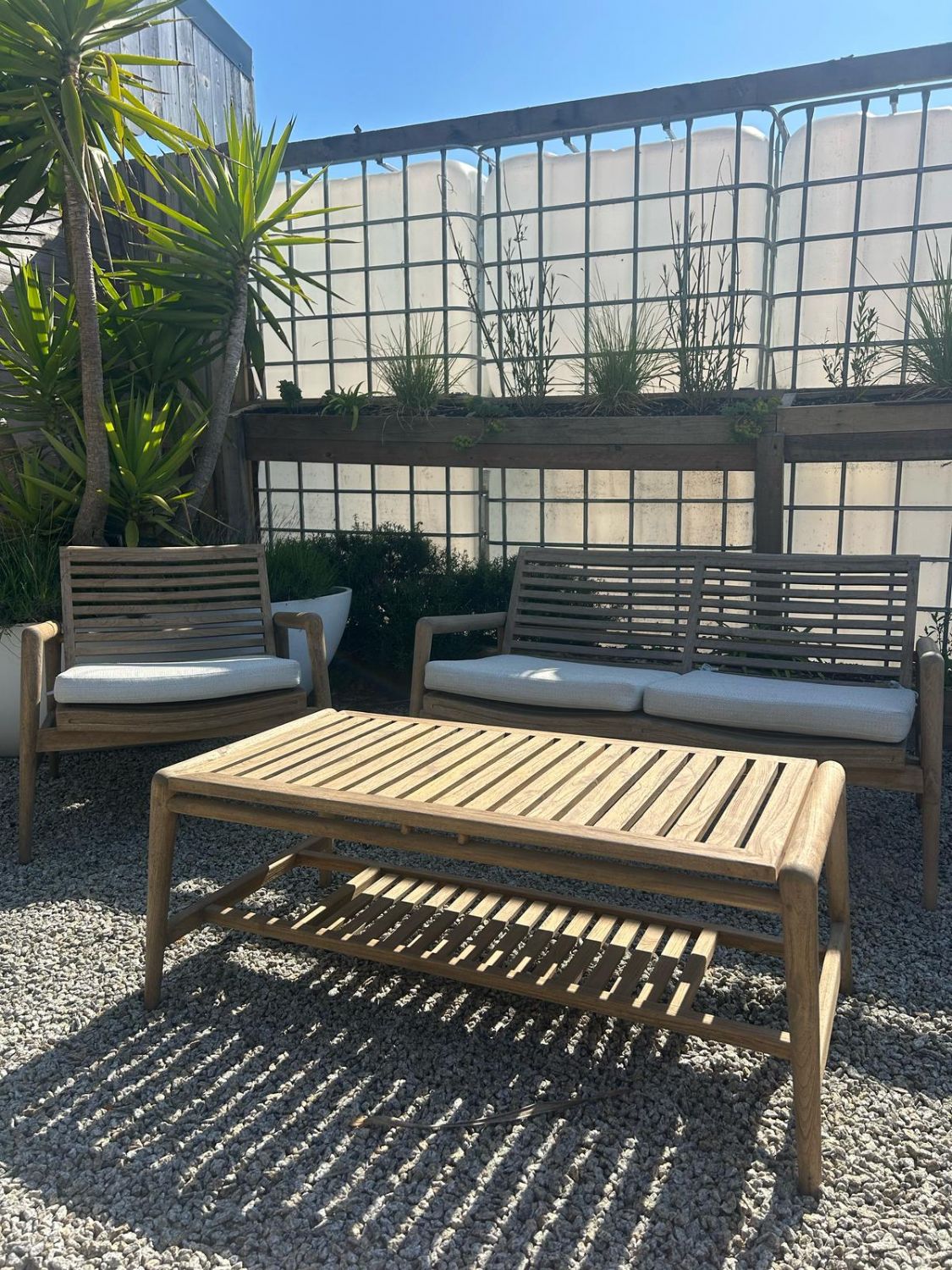 Rustic Solid Teak Wood 2 Seater Outdoor Garden Bench 130cm - Home Furniture Interiors