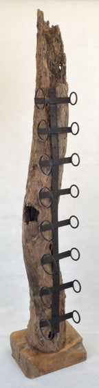 Curved Reclaimed Wood Rustic 180cm Tall Wine Rack - Home Furniture Interiors