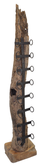 Curved Reclaimed Wood Rustic 180cm Tall Wine Rack - Home Furniture Interiors