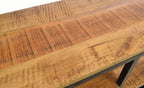 Industrial Brown Mango Wood Metal Media Unit with Open Shelves - Home Furniture Interiors