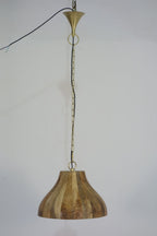 Modern Natural Mango Wood Canopy Style Pendant Light