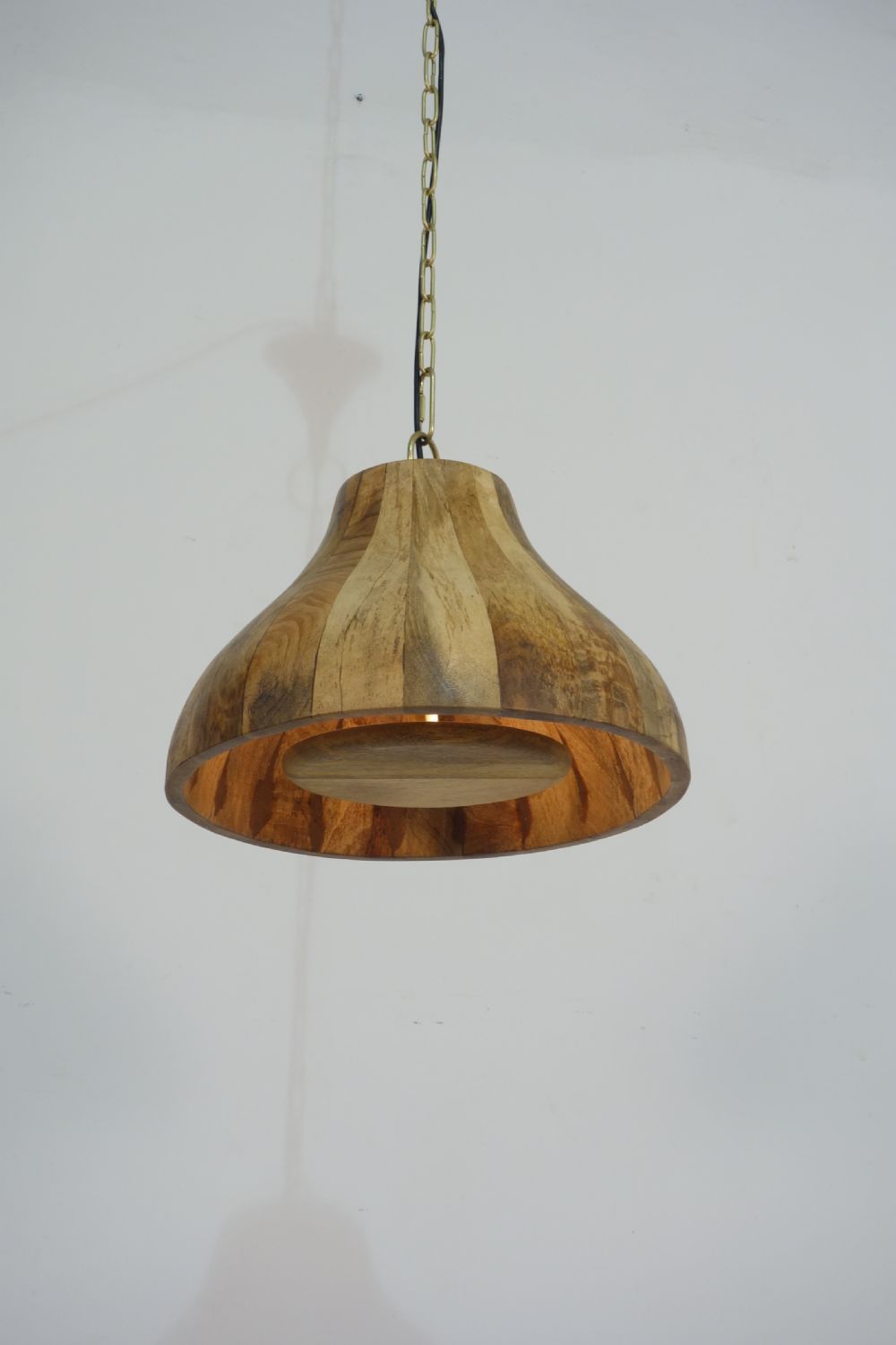 Modern Natural Mango Wood Canopy Style Pendant Light - Home Furniture Interiors
