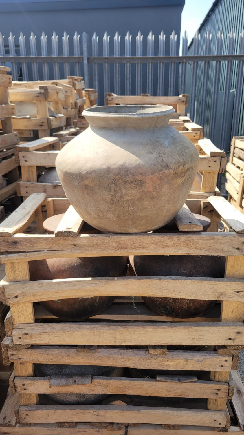 Rustic Natural Terracotta Light Planter Pair