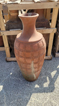 Rustic Style Terracotta Decorative Pot in Pair