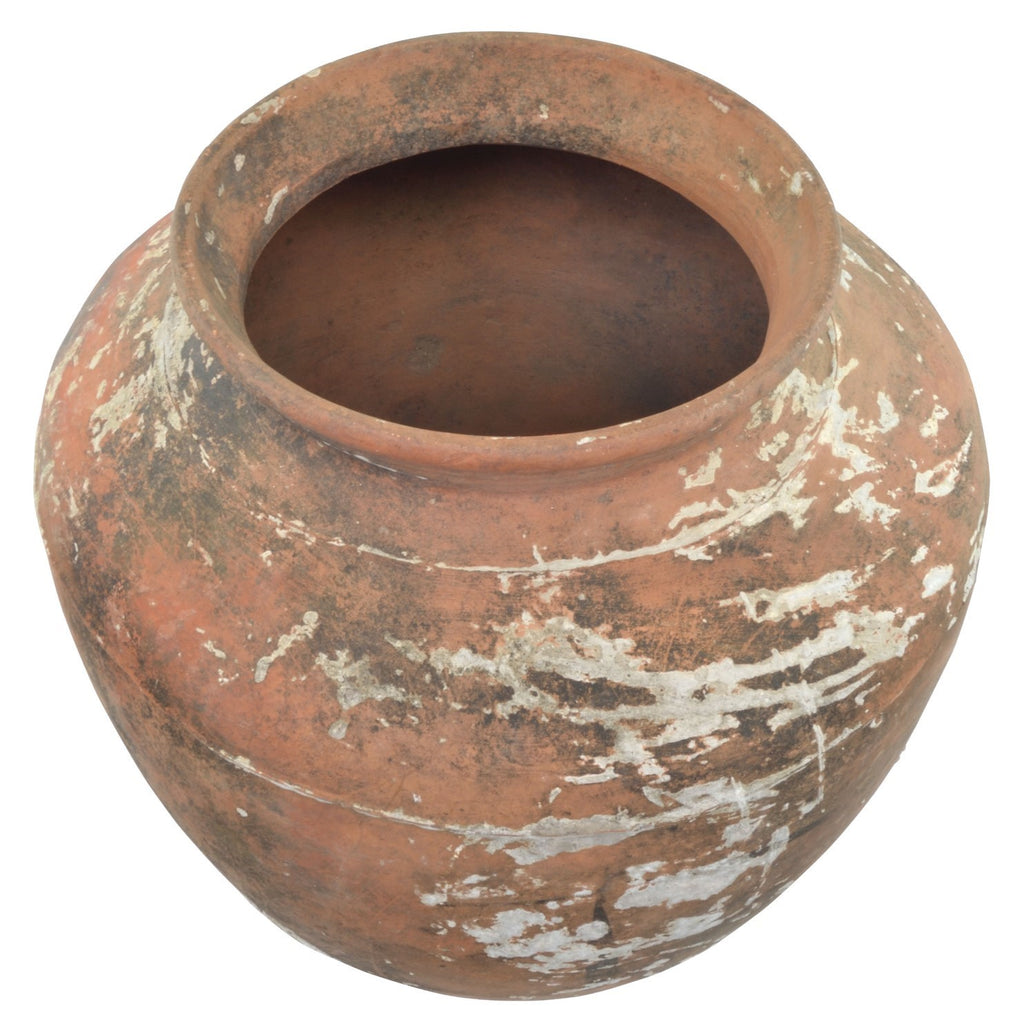 Antique Terracotta Restoration Medium Water Pot - Home Furniture Interiors