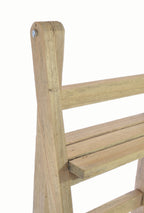 Vintage Mahogany Wood 139cm Ladder Shelf Unit in Rustic Finish - Home Furniture Interiors