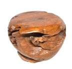 Antique Natural Teak Root Ball Stool 40cm Wide - Home Furniture Interiors