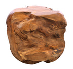 Antique Natural Teak Root Ball Stool 40cm Wide - Home Furniture Interiors