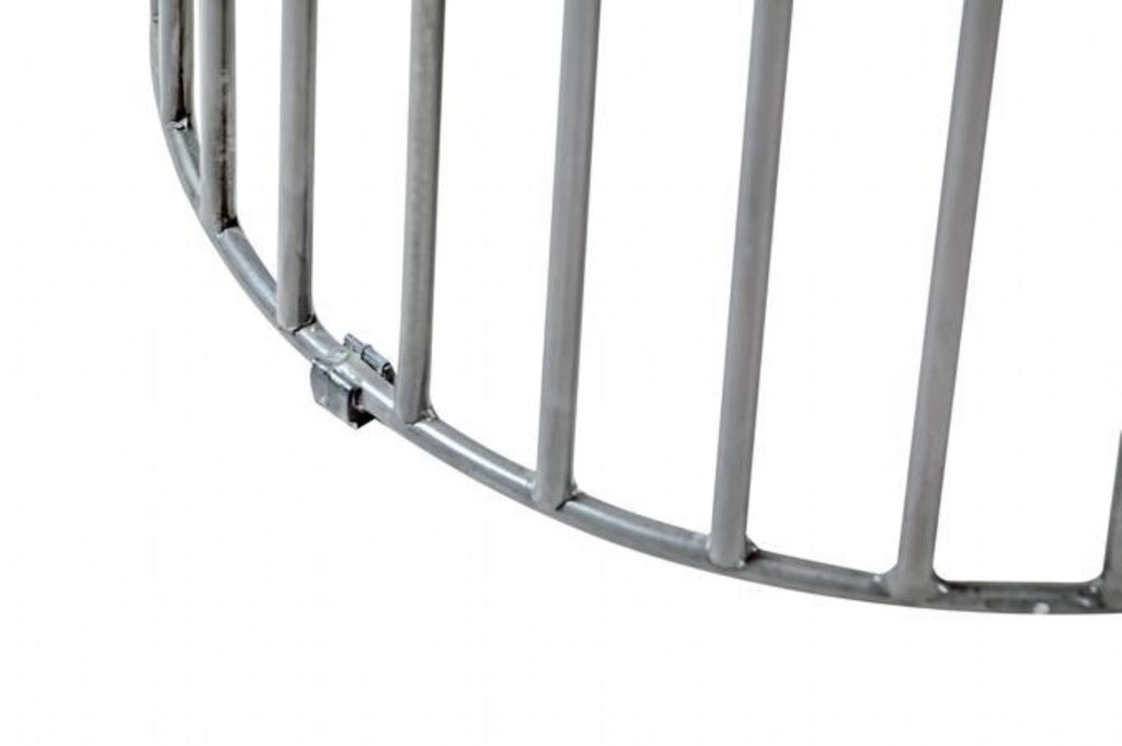 Industrial Round Mango Wood Birdcage Bar Table with Gunmetal Steel Base