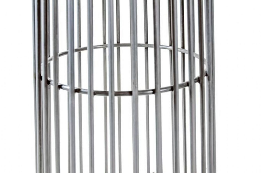 Industrial Round Mango Wood Birdcage Bar Table with Gunmetal Steel Base